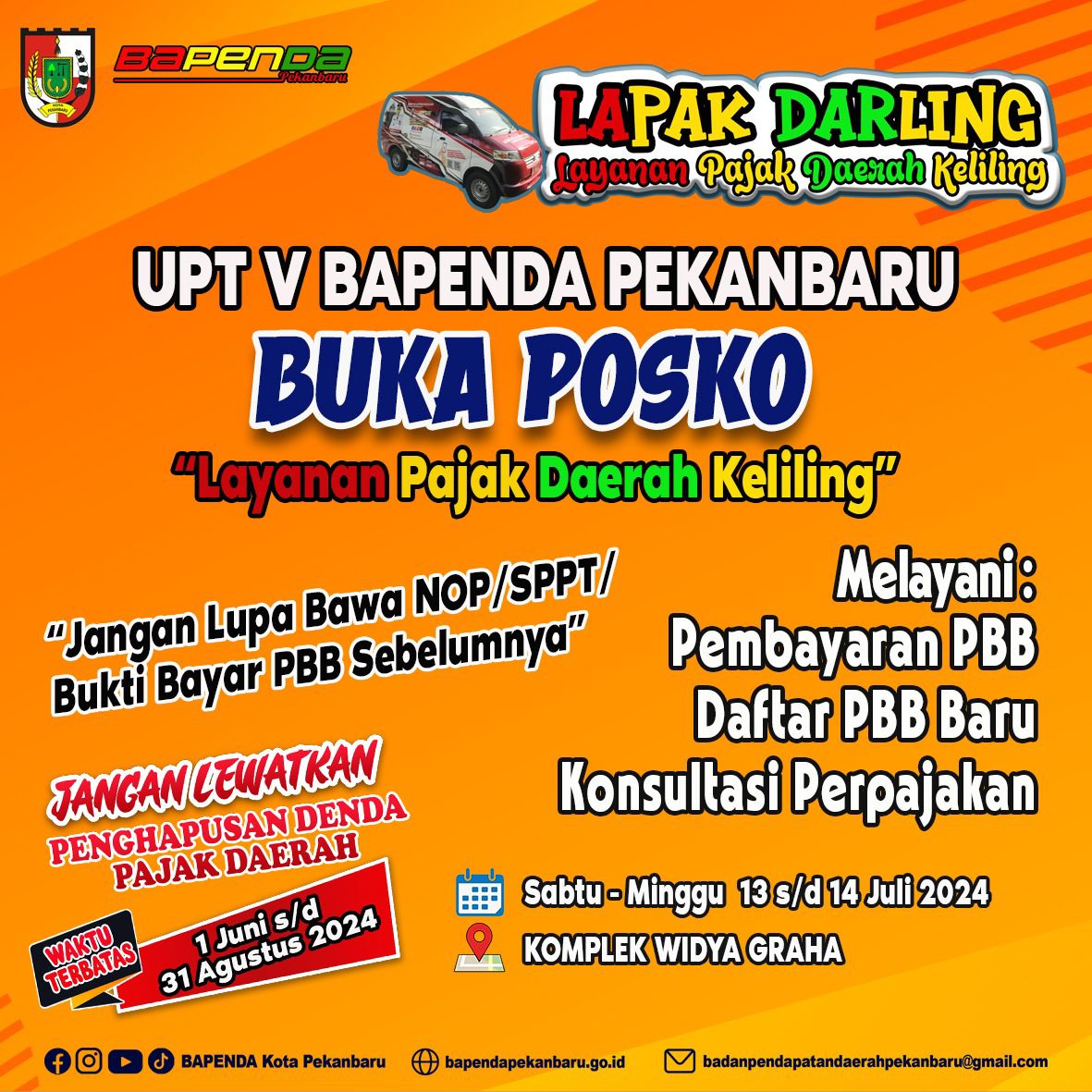 Bapenda Pekanbaru Imbau Wajib Pajak Manfaatkan Diskon Pajak 100 Persen