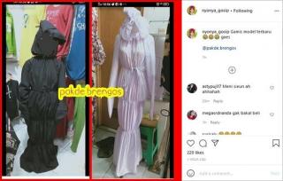 Modelnya Mirip Banget Pocong, Gamis Ini Bikin Warganet Merinding Ketakutan