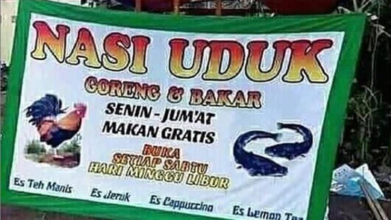 Warung Nasi Uduk Pasang Spanduk Makan Gratis, tapi Justru Bikin Emosi