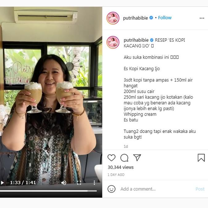 Resep Es Kopi Kacang Hijau ala Putri Habibie