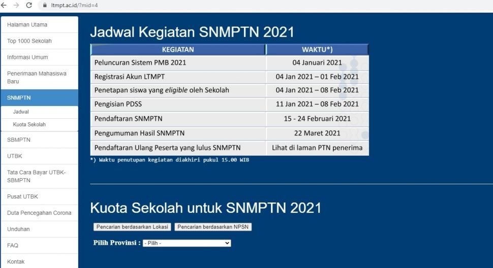 7 Tahapan Pendaftaran SNMPTN 2021 yang Perlu Diketahui