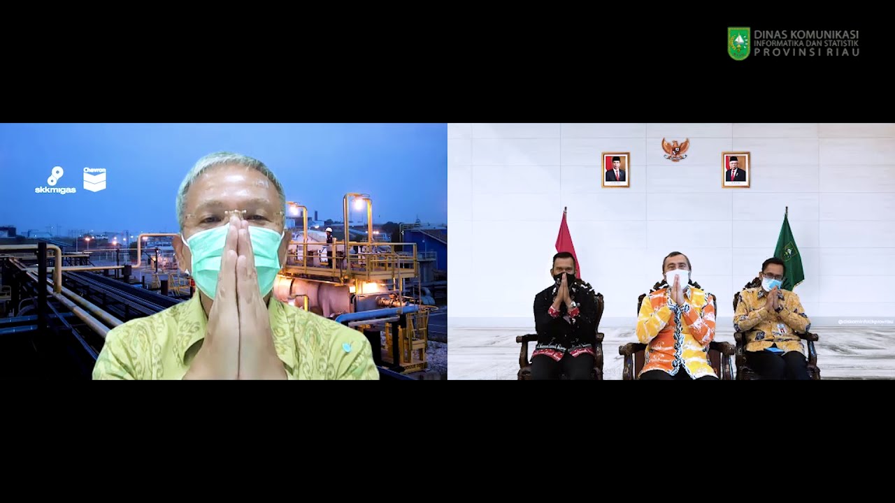 Bahas Blok Rokan, Gubri Gelar Vidcon Dengan Presdir PT Chevron Pasific Indonesia