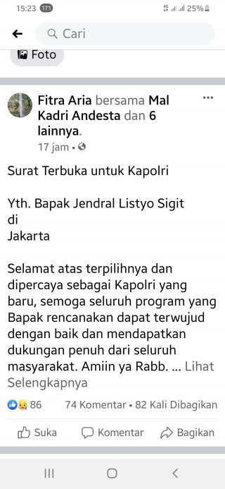 Suami di Penjara Ungkap Kasus, Istri Sampaikan Surat Terbuka Untuk Kapolri