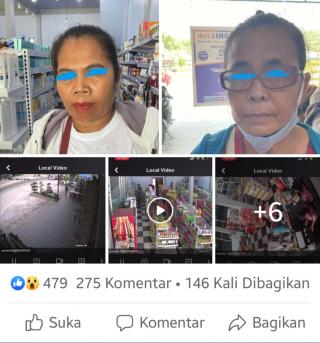 Viral, Mak-Mak Maling di Toko Sorek Mart Pelalawan Terekam Kamera CCtv