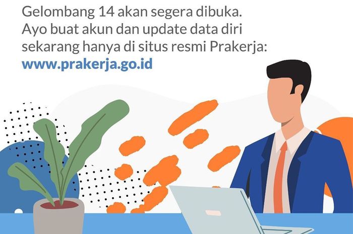 Kartu Prakerja Gelombang 14 Siang Ini dibuka Pukul 12;00 WIB, Buruan Daftar