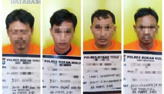Pistol Ditemukan Dalam Kandang Ayam, Polres Rohul Lumpuhkan 4 Perampok