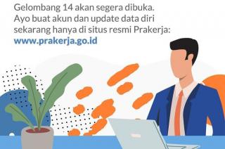 Kartu Prakerja Gelombang 14 Siang Ini dibuka Pukul 12;00 WIB, Buruan Daftar