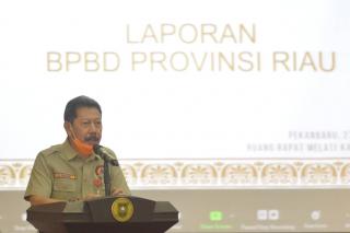 Gubri Tunjuk Edwar Sanger Sebagai Unsur Pengarah di BPBD Riau