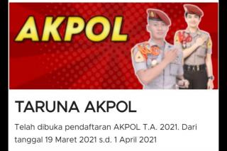 Penerimaan Taruna Akpol Tahun 2021 Dibuka, Ini Syarat dan Cara Daftarnya
