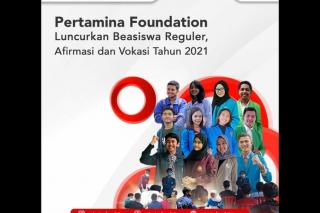 Dibuka 29 Maret, 350 Mahasiswa Bisa Raih Beasiswa Pertamina 2021