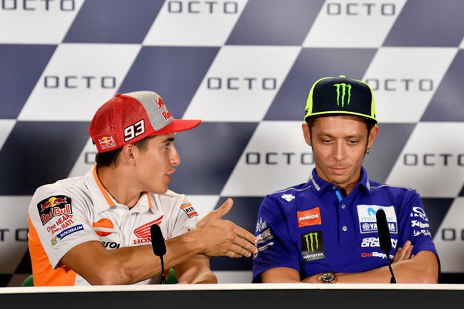Jadwal MotoGP Hari Ini: Di Spanyol, Marc Marquez dan Valentino Rossi Duduk Satu Meja?