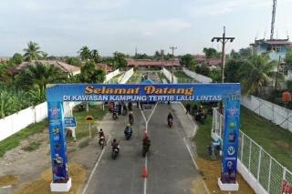 Tim Korlantas Mabes Polri Kunjungi Kampung Tertib Lalu Lintas di Siak