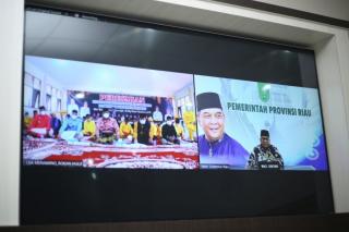 Wagubri Resmikan Gedung Lembaga Kerapatan Adat Desa Menaming Rohul