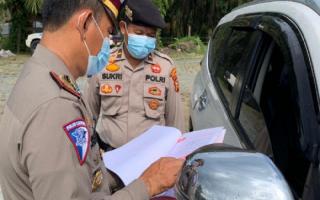 Cegah Penyebaran Covid, Polres Inhil Lakukan Penyekatan Mudik Perbatasan Riau-Jambi