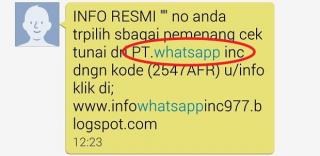 SMS Ini Bukan dari WhatsApp, Tapi Maling Digital, Jangan di Klik Linknya Ya Bun!