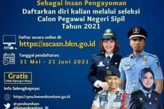 Hati-hati Penipuan Seleksi CPNS Kemenkumham, Berikut Informasi Resminya