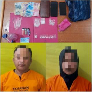 Pasangan Suami Istri di Koto Kampar Riau Kena Ciduk Jualan Sabu