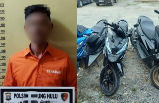 Diamankan 3 Unit Motor, Polsek Tapung Hulu Ciduk Pelaku Dugaan Curanmor