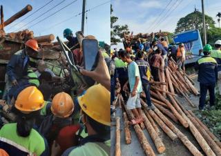 Tabrakan Bus Karyawan & Truk Kayu di Pelalawan, 12 Luka 1 Orang Meninggal Dunia