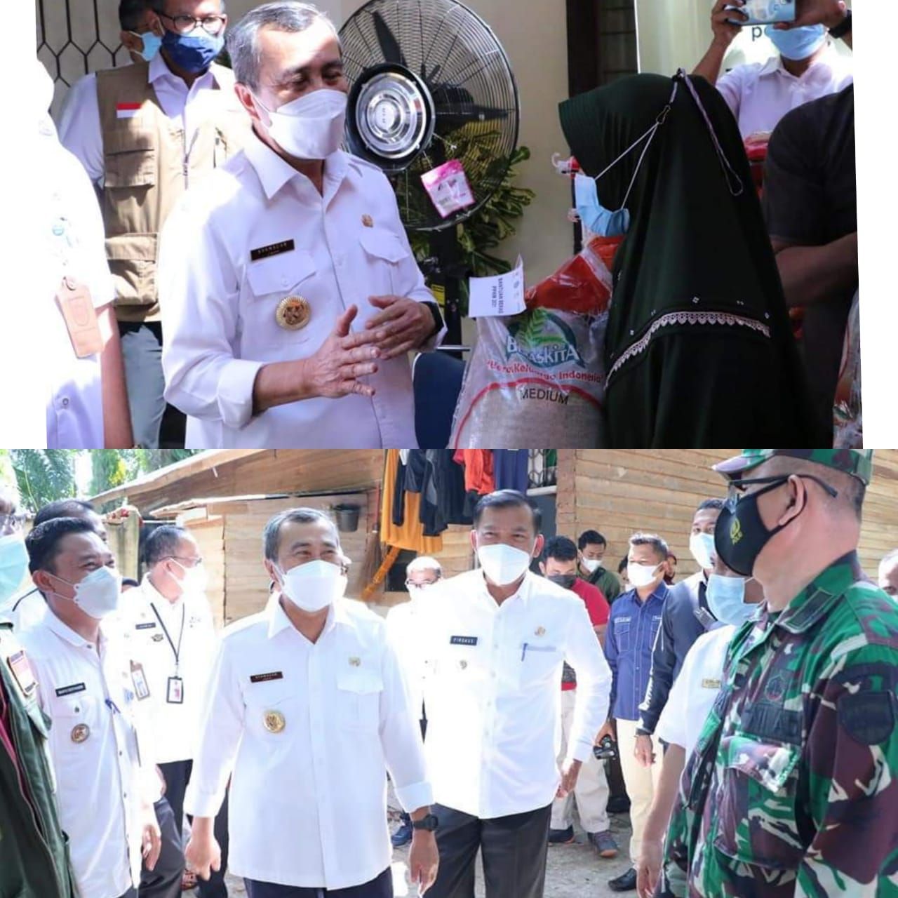 Gubri Salurkan Bantuan Beras PPKM di Kelurahan Labuhbaru Barat Pekanbaru 