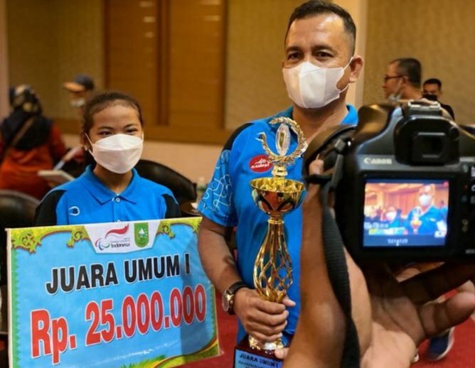 Borong 35 Medali Emas, Kampar Juara Umum Seleksi Provinsi Pekan Paralympic Nasional Papua 2021
