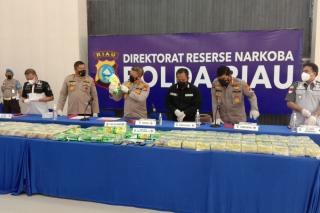 Polisi Gagalkan Peredaran Sabu 108 Kilogram di Pekanbaru yang Dikendalikan dari Dalam Lapas