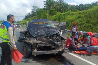 Dua Hari Berturut-turut Terjadi Lakalantas di Tol Pekanbaru-Dumai, Satu Terbalik Satu Lagi Rusak Berat