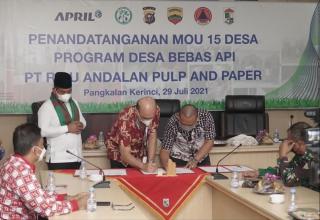 Program Desa Bebas Api yang Digagas PT RAPP Berhasil Turunkan Tingkat Karhutla 