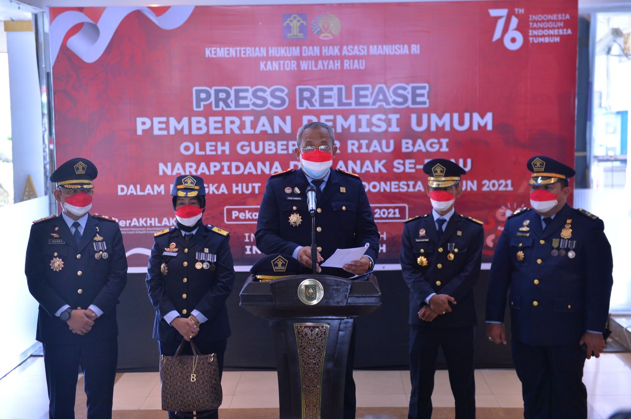 6.930 Narapidana di Riau Dapat Remisi pada HUT ke-76 RI, 167 Orang Langsung Bebas