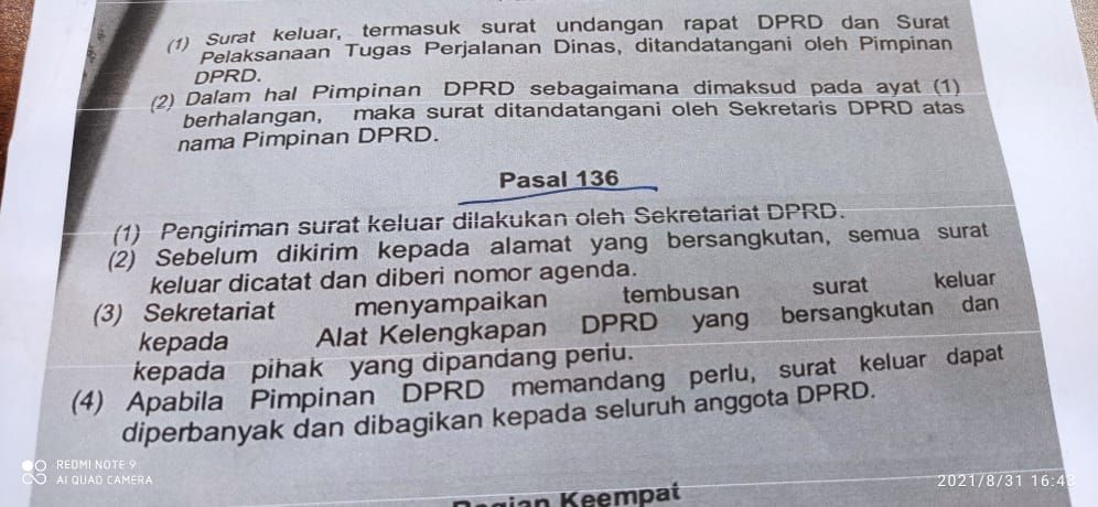 Surati Gubri, 2 Pimpinan DPRD Pekanbaru Kangkangi Tata Tertib