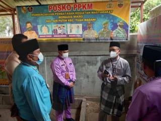 Pastikan Kesiapan, Tim Gugus Tugas Pantau Posko PPKM di Kecamatan Tuah Madani