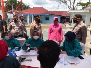 Polres Meranti Gelar Vaksinasi Covid-19 Dosis Kedua