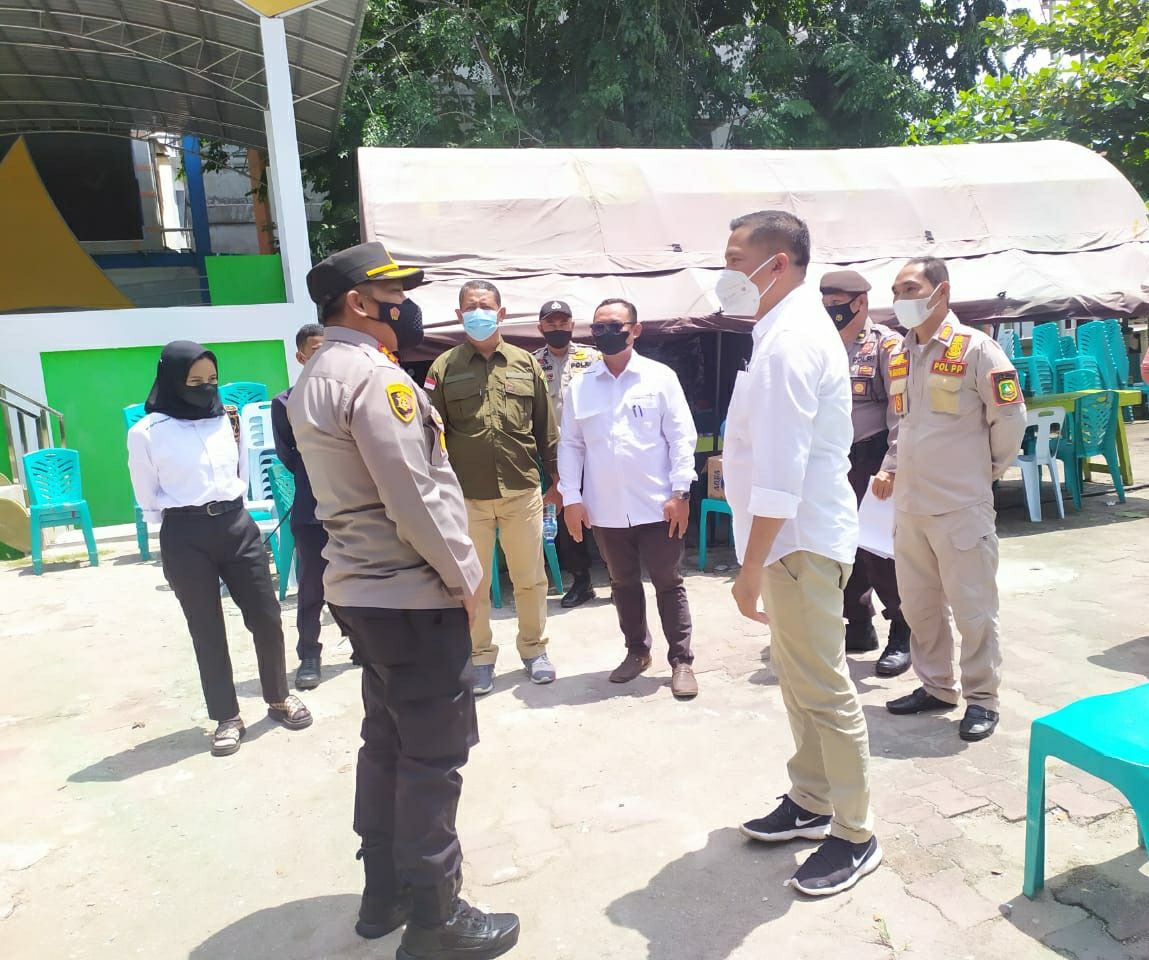 Bupati Meranti & Kapolres Tinjau Vaksinasi Massal di Taman Cikpuan Selatpanjang