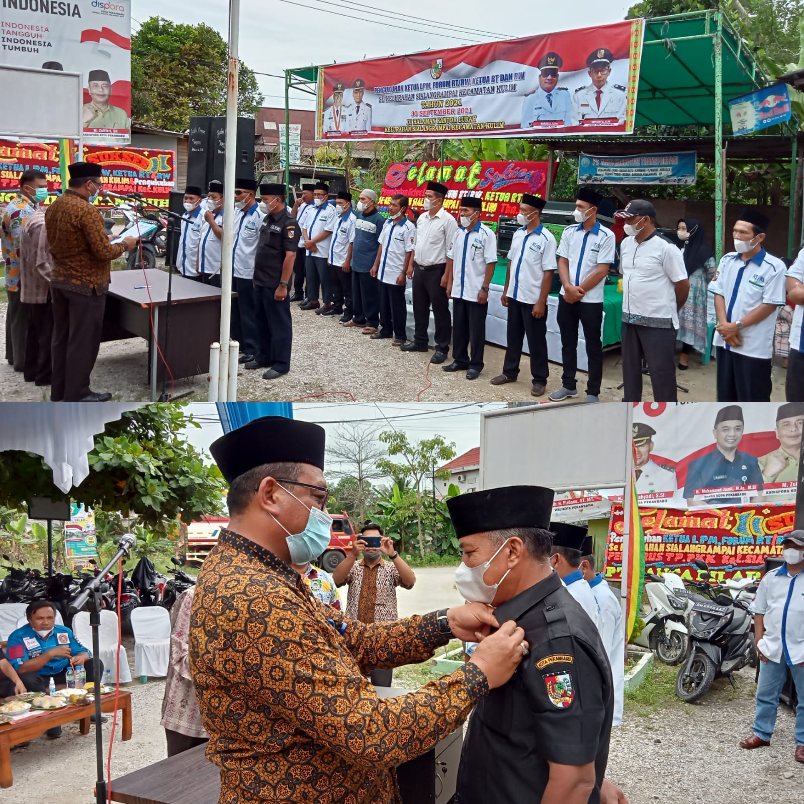 Kukuhkan LPM, Forum RT/RW, Camat Kulim Marzali Harapkan Dedikasi di Tengah Masyarakat