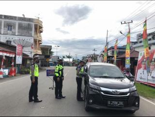 Satlantas Polres Meranti Tertibkan Pengendara dan Pejalan Kaki yang Tak Pakai Masker
