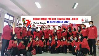 Donor Darah di Tenayan Raya-Kulim, PMI Kumpulkan 108 Kantong Darah