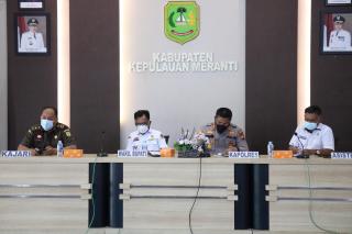 Kapolres Meranti Bahas Penanganan Covid-19 Bersama Forkopimda