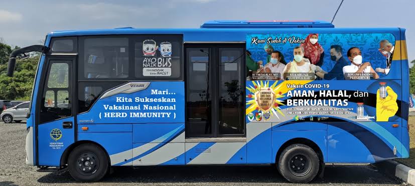 Kembali Beroperasi, Bus Vaksinasi Covid-19 Keliling Targetkan Lansia di Pekanbaru