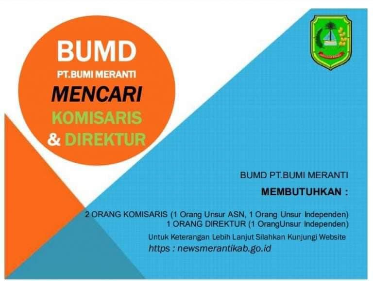 Pemkab Meranti Mencari Direktur & Komisaris BUMD Profesional