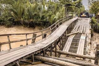 Jembatan di Reteh Inhil Rusak, Begini Kata Anggota DPRD Inhil