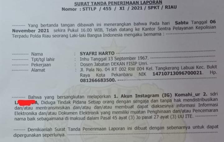 Viral Tudingan Dilecehkan Pembimbing Skripsi Berujung Saling Lapor Mahasiswi-Dosen Universitas RiauÂ 