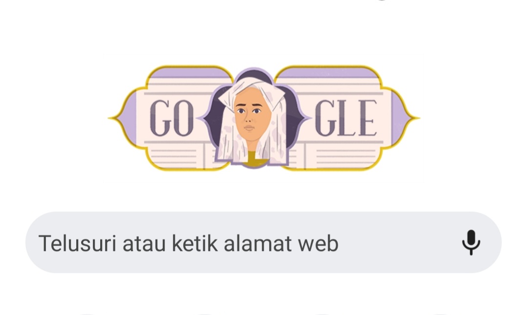 Tampilan Google Doodle Hari Ini: Roehana Koeddoes, Jurnalis Perempuan Pertama Indonesia
