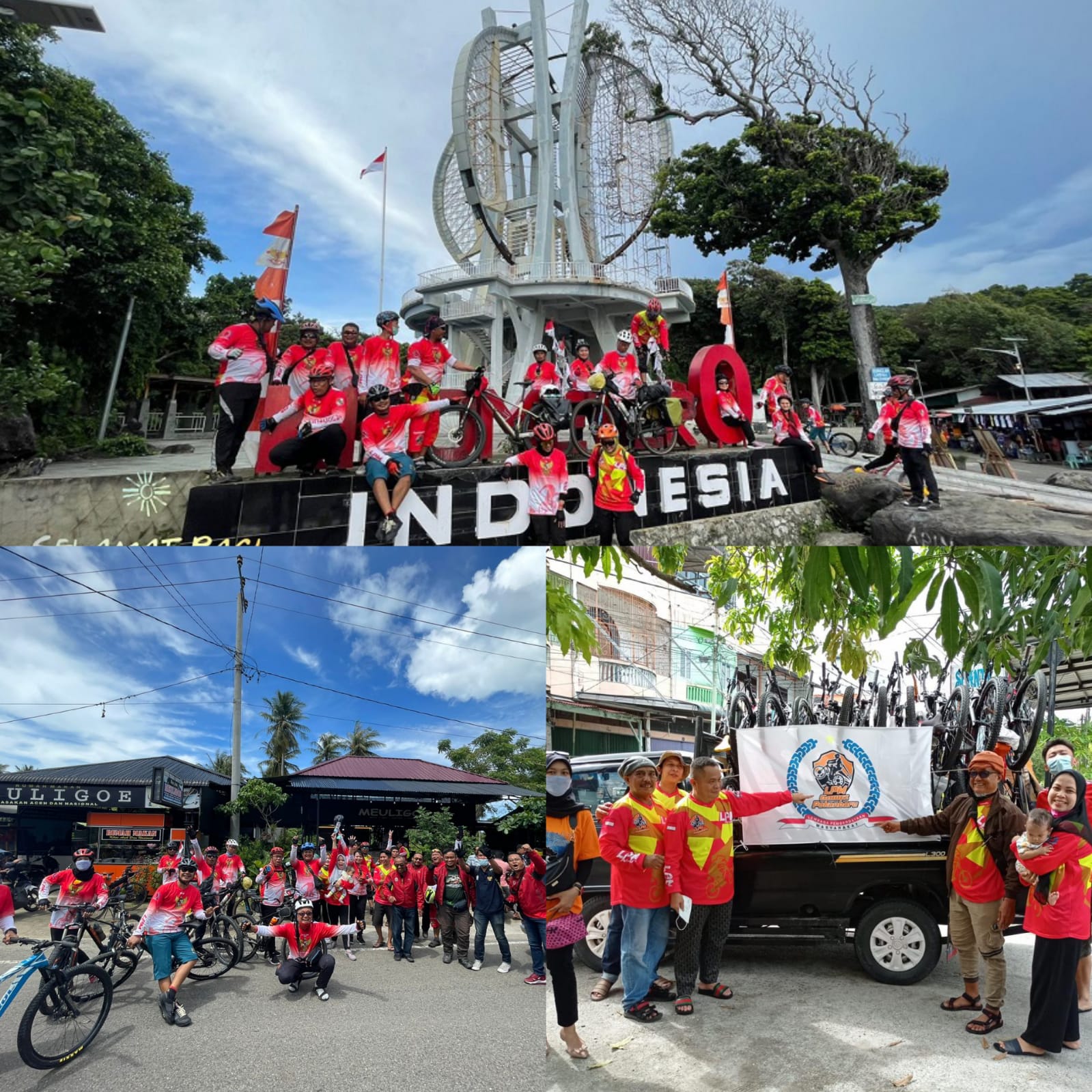 Rekor! Tim Gowes LPM Pekanbaru Touring dari Pekanbaru hingga Titik Nol Sumatera di Pulau Weh Sabang-Aceh