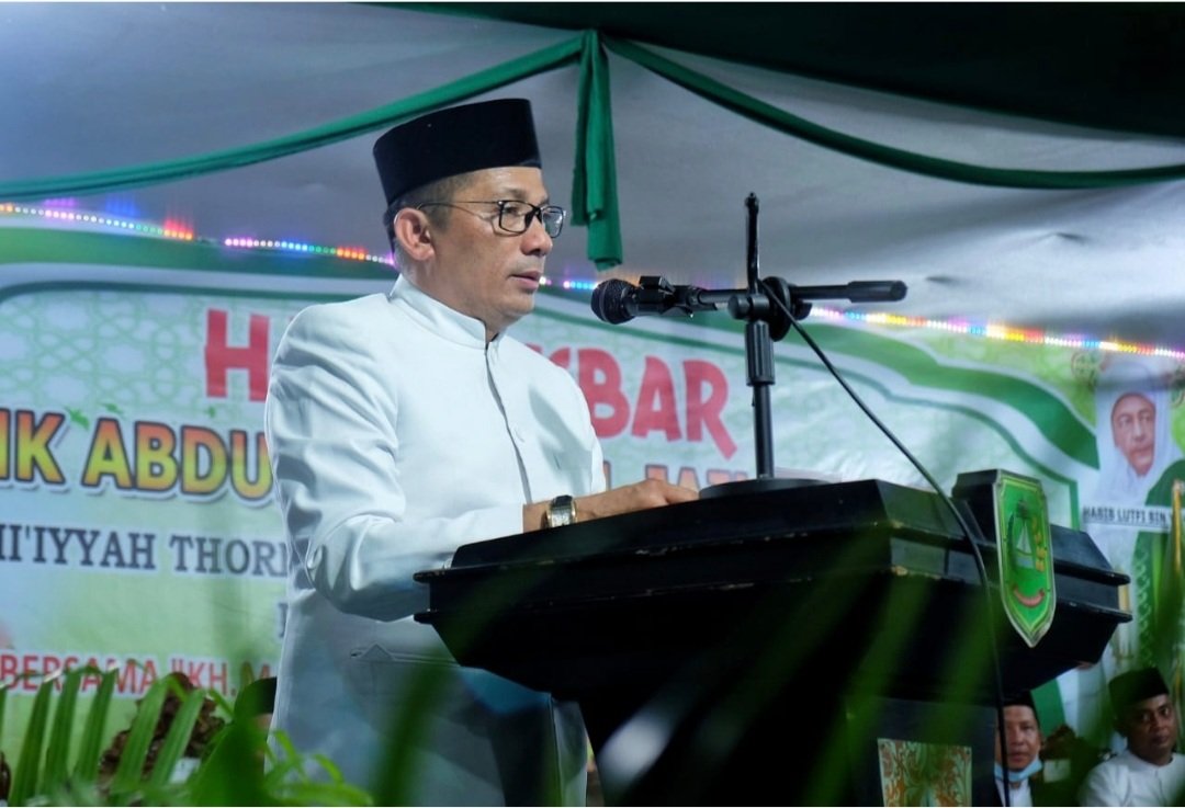 Hadiri Haul Akbar Syech Abdul Qodir Al-Jailani di Tanjung Samak, Adil Sampaikan Capaian Visi-Misi dan Program Strategisnya