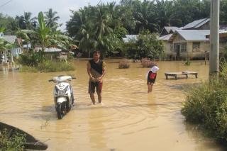 Tingginya Curah Hujan, Sejumlah Wilayah Inhu Kebanjiran