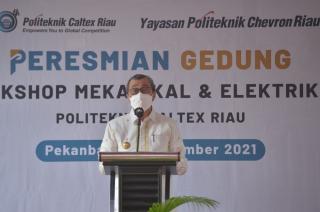 Gubri Resmikan Penggunaan Gedung Workshop Mekanikal dan Elektrikal PCR