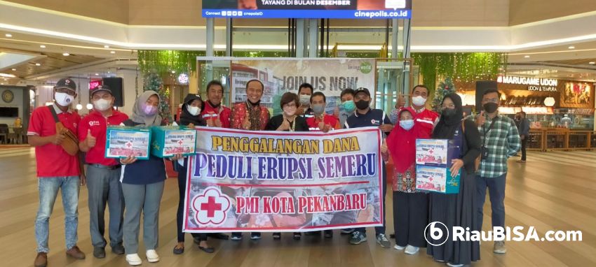 PMI Pekanbaru Galang Donasi Kemanusiaan Peduli Erupsi Semeru