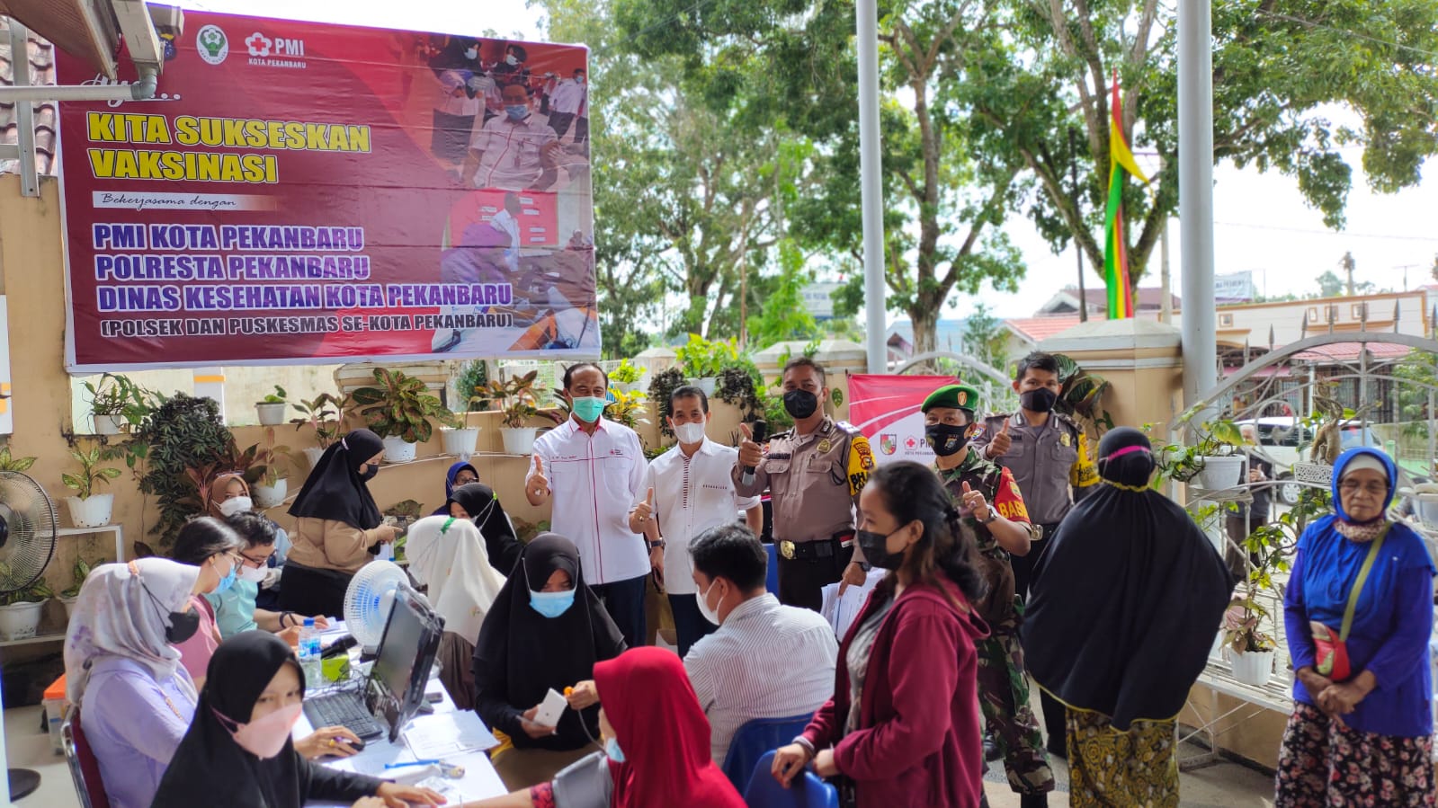 PMI Pekanbaru Bantu Percepatan Vaksinasi 