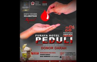 Yuk! Donor Darah Bareng Hotel Furaya Rayakan 28Th Anniversary