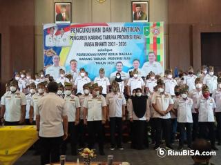 Camat Rumbai Ikut Dilantik sebagai Wakil Ketua Karang Taruna Riau